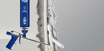 Espuma de relleno aplicada con pistola