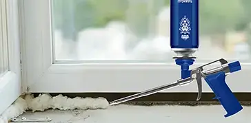 Espuma de montaje aplicada con pistola